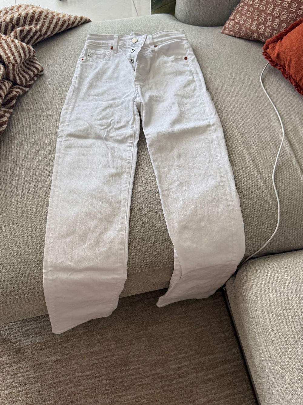 Alexis Relaxed White Men's Jeans